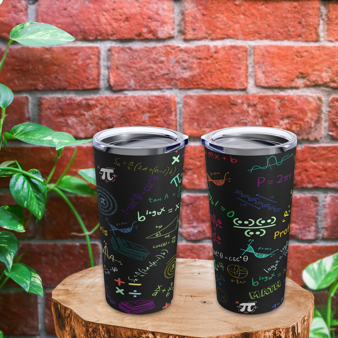 Personalized Math 20oz Tumbler - Custom Math Design for Students & Teachers