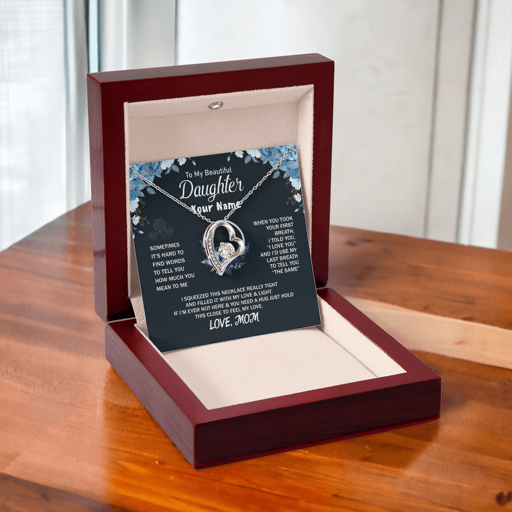 Personalized Forever Love Necklace: A Dazzling Gift for Your Daughter to Cherish Forever 💖