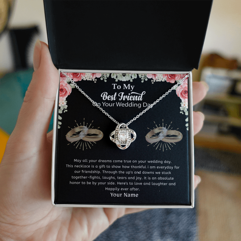 Personalized Love Knot Necklace: A Stunning Gift for Your Best Friend to Cherish Forever 💖