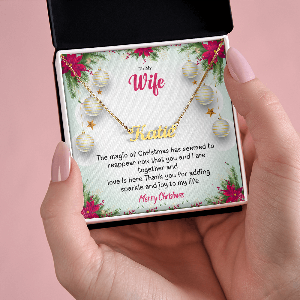 Personalized Name Necklace for Wife – A Heartfelt Christmas Gift