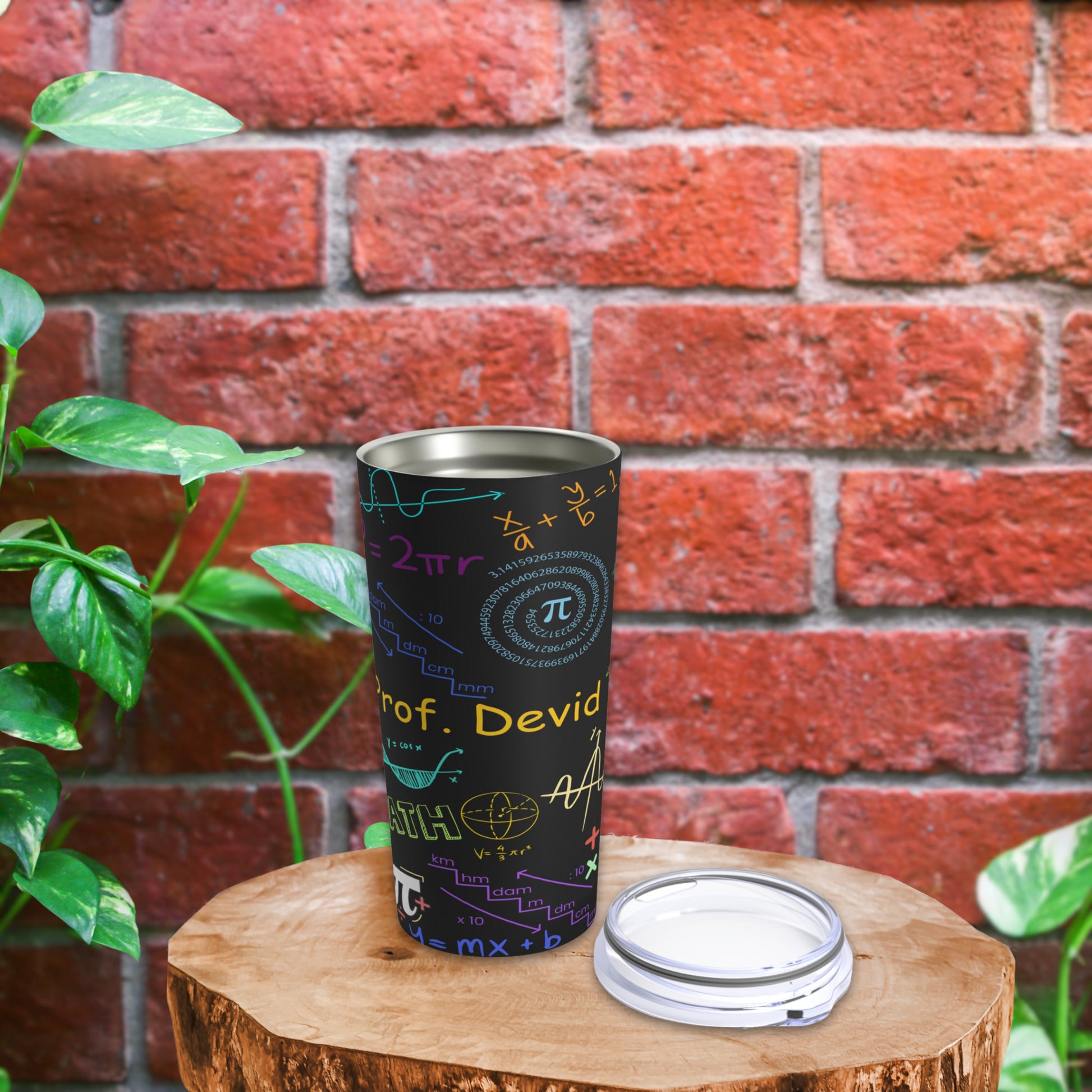 "Customizable tumbler with vibrant math equations and symbols, a perfect gift for math lovers. #PersonalizedTumbler #CustomGift #MathLovers #PersonalizedDesign #GiftForMathLovers #STEMGifts #MathArt #CustomTumbler #GeekyGift"