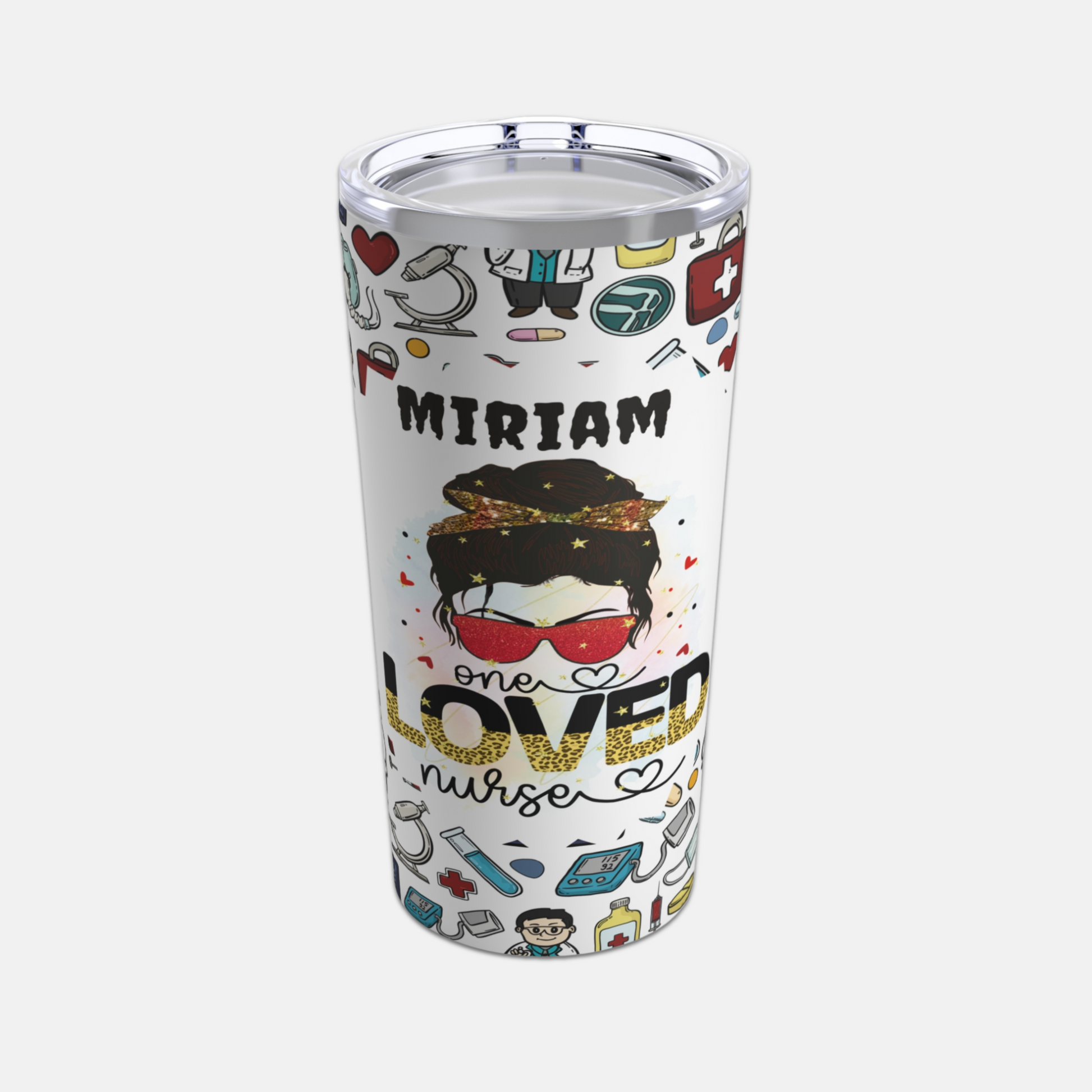 "Personalized tumbler for nurses with a unique design featuring medical icons and caring messages, perfect for showing appreciation. #NurseLife #PersonalizedGift #NurseTumbler #MedicalGift #NursingLove #HealthcareHeroes #NurseAppreciation #NurseGifts #CustomTumbler"

