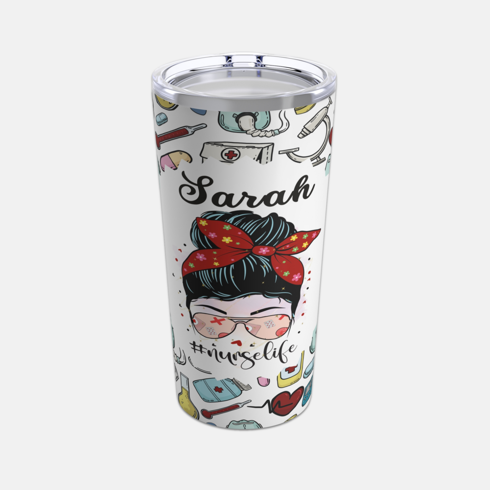 "Engraved personalized tumbler for nurses with a unique healthcare-themed design. A perfect way to celebrate and thank nurses for their tireless service. #NurseGiftIdeas #PersonalizedNurseTumbler #NurseAppreciation #GiftForNurses #NurseLife"

